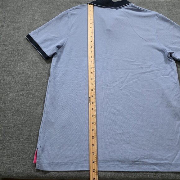 Psycho Bunny Polo Shirt Men 5 / M Lavender SS Logo Pique Edgy Preppy Cotton Bold - Picture 6 of 14